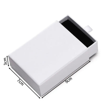 Creative Drawer Jewelry Packaging Box Necklace Ring Earing Bracelet Storage Organizer Display Stand Solid Color Paper Gift 2030