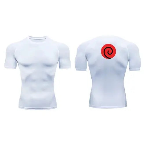 Anime Compression Shirt Men Quick-Dry Running Sports Shirts Fitness