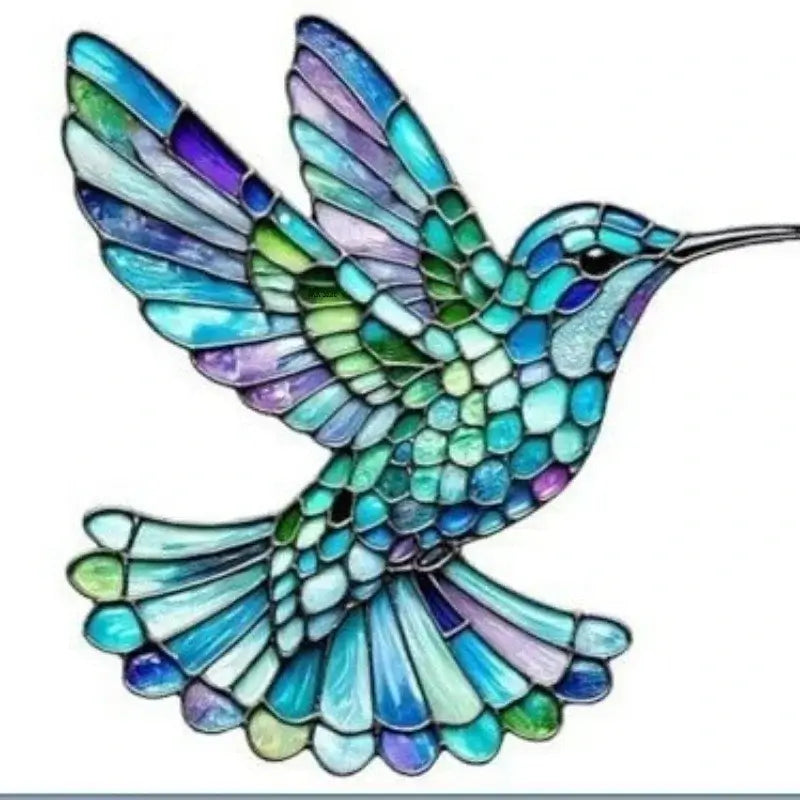 Dream Catcher Perfect Home and Garden Gift Interior Accessories Gorgeous Hummingbird Suncatcher - 7.87” Acrylic Stained Glass
