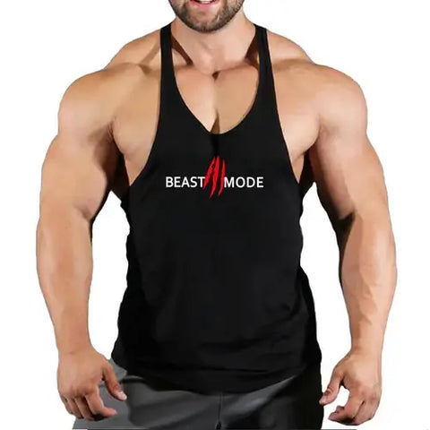 Brand Vest Muscle Fashion Gym Mens Back Tank Top Sleeveless Stringer.