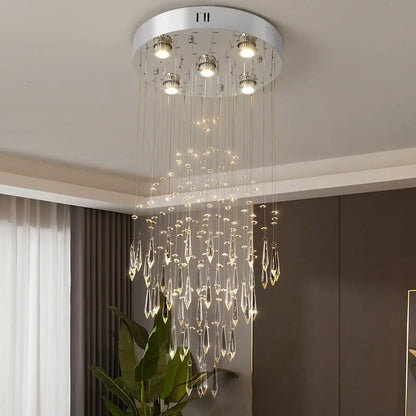 VETRULUS Raindrop Crystal LED Chandelier, Selectable Sizes