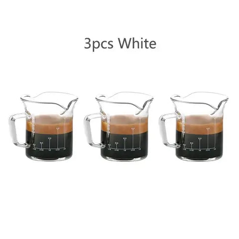 MHW-3BOMBER Double Spouts Espresso Measuring Cup with Handle Shot