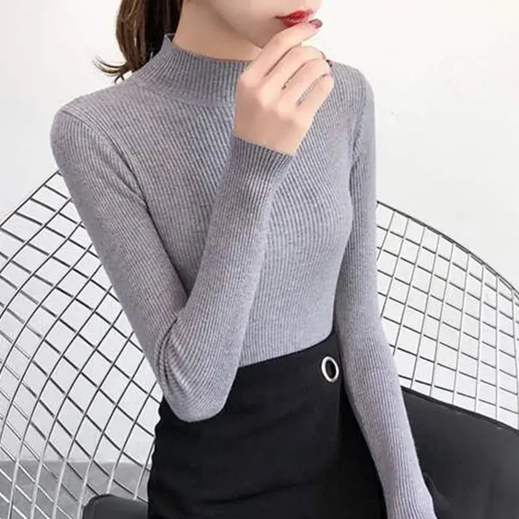 Chic Mock Neck Women&