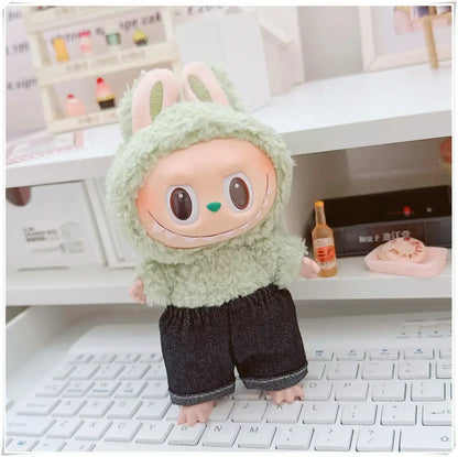 Labubu Doll Clothes Hoodie &amp; Pants Set | 15/17cm Dolls