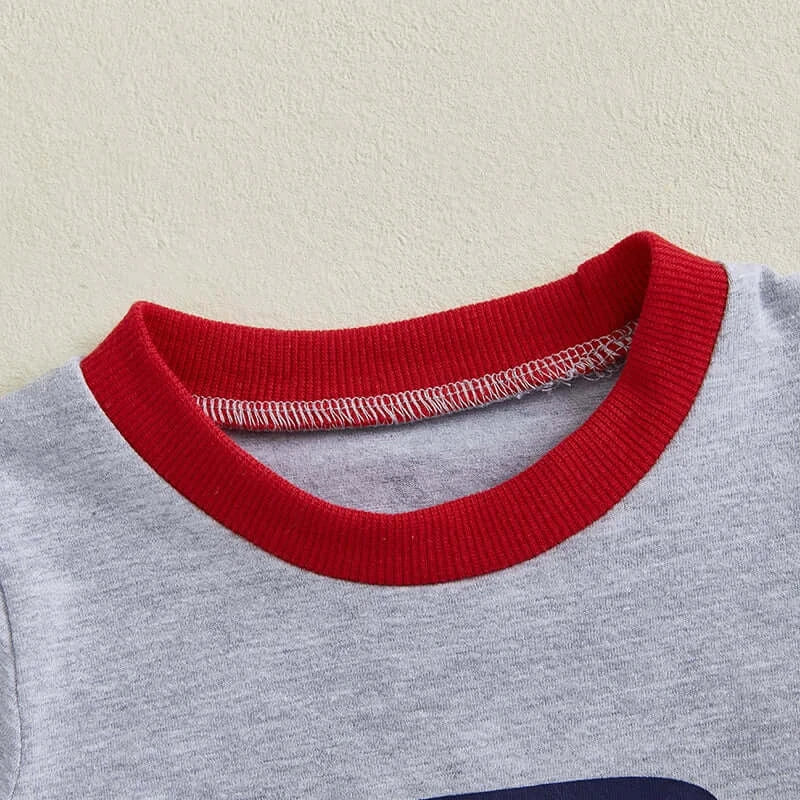 Toddler Boys American Flag Print Tank Top and Denim Shorts Set