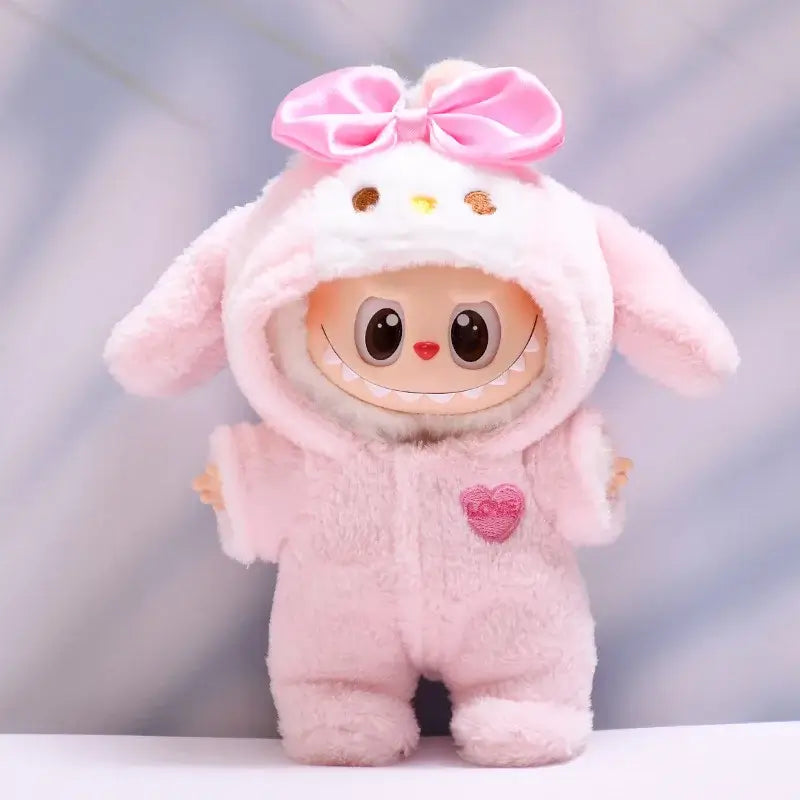 Mini Labubu 17cm Doll Outfit with Hat &amp; Shoes