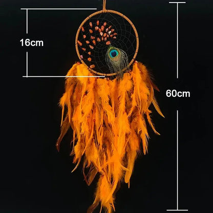 peacock feather dream catchers