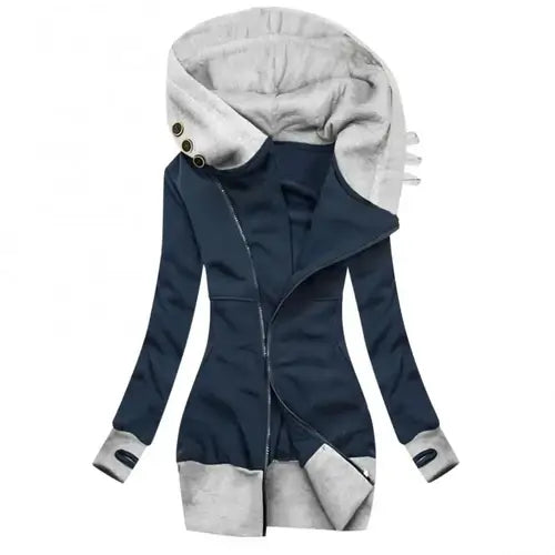 Women Hooded Sweatshirt Jacket Women Autumn Winter Hoodie Coat Long