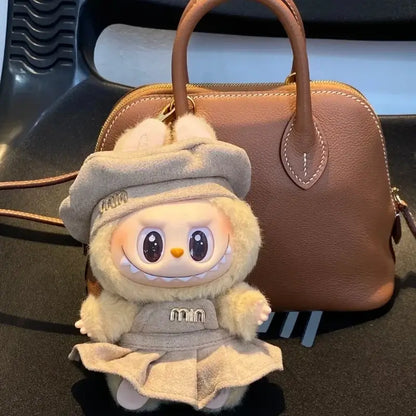 Labubu Clothes Fashion Overalls &amp; Pleated Skirt Set