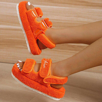 Casual Thick Bottom Women Sandals Orange/Blue/Black/Green.