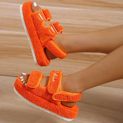 Casual Thick Bottom Women Sandals Blue/Orange/Black/Green.