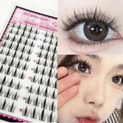 DIY Self-Adhesive Cluster Lashes – 10 Rows/Box | Glue-Free | Manga Style | Natural Look Sectioned Eyelashes