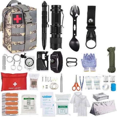 Camping Gear First Aid Kit Professional Survival Kit Gear Hunting.