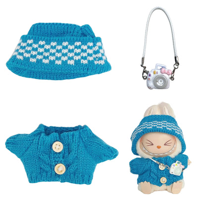 Labubu II Dolls Cute Clothing Set - Mesh Sweater &amp; Hat