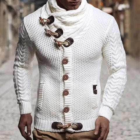 Men Fashion Winter Warm Pullovers Sweater Thick High-Neck Long-Sleeved