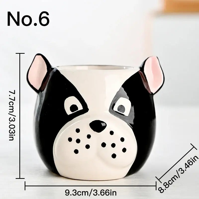 cute puppy succulent planter