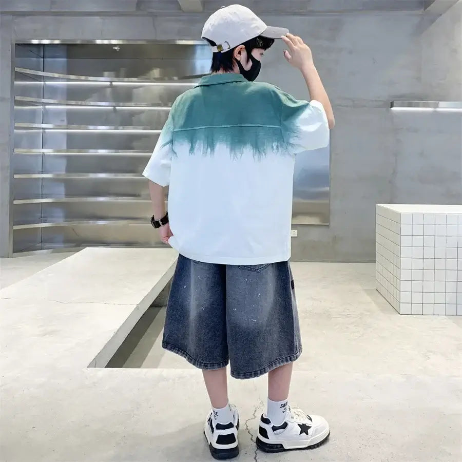 Teen Boys Clothing Sets Summer Kids Clothes Casual Outfit Suit 2PCS Tweens Child Letter Tracksuit Costume Age 5 7 8 9 11 13 14 Y