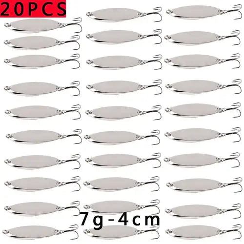 22PCS Metal Spoon Jigs Carp Fishing Lures Set 40g 30g 20g 17g 10g 7g