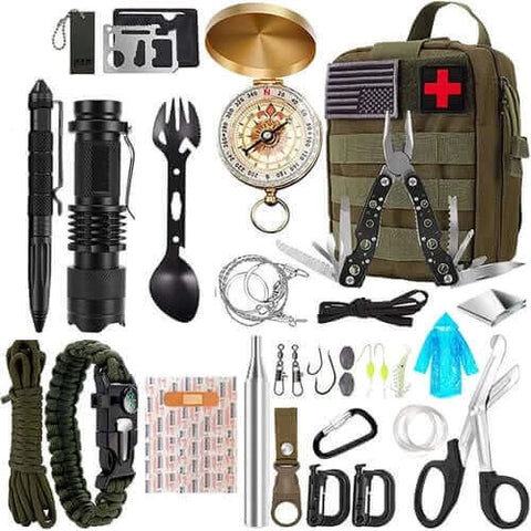 Camping Gear First Aid Kit Professional Survival Kit Gear Hunting.