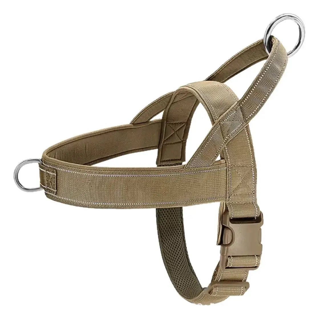Tactical No-Pull Dog Harness for Large Breed: Heavy-Duty Vest with Reflective Strip, Adjustable &amp; Padded for Control and Pullers
