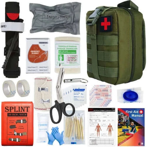 First Aid Survival Kit Tactical IFAK Pouch Supplied full set Molle.