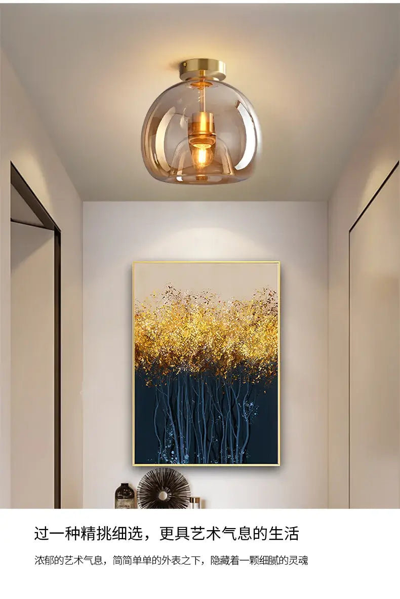 Modern Glass Globe Pendant &amp; Ceiling Light