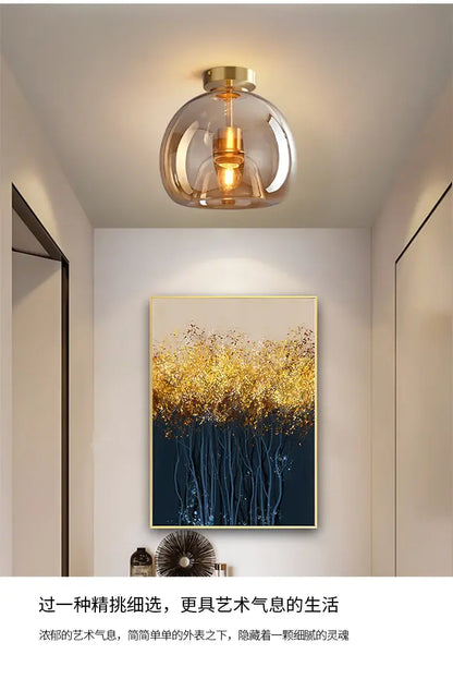 Modern Glass Globe Pendant &amp; Ceiling Light