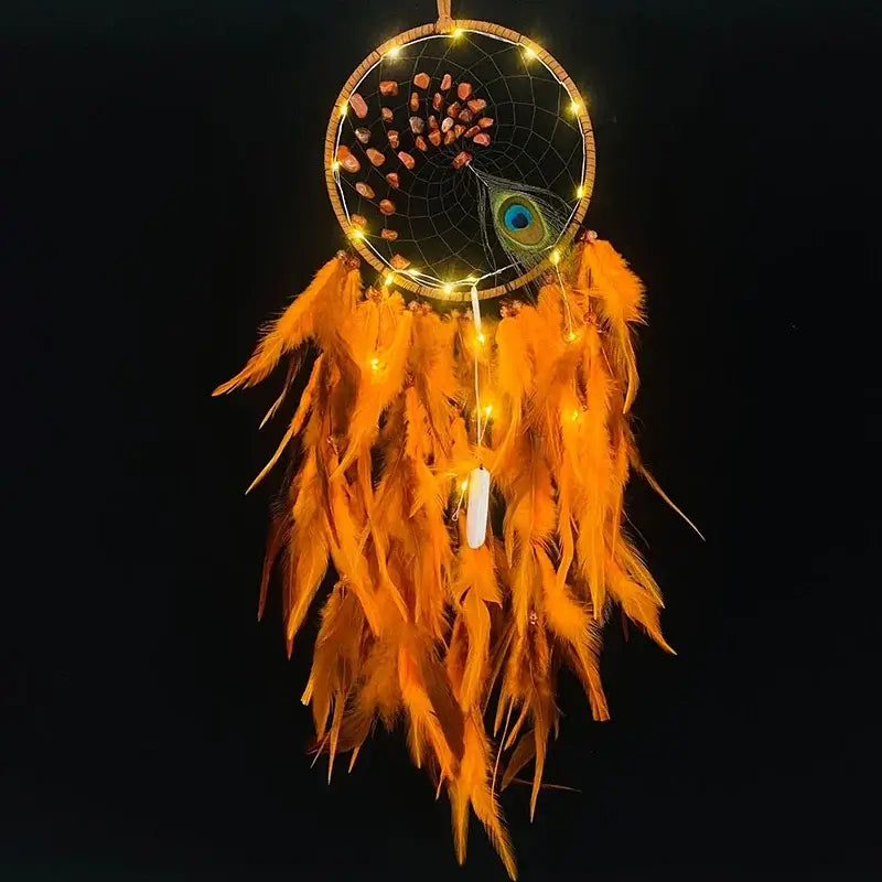 peacock feather dream catchers