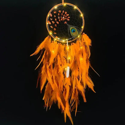peacock feather dream catchers