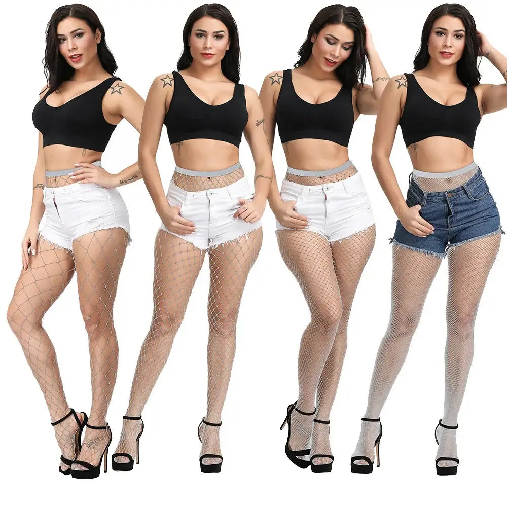 Coloured Fishnets 20 Colours 4 Different Grid Sizes Colorful Fishnet Tights Super Elastic Fishnet Stockings Women&