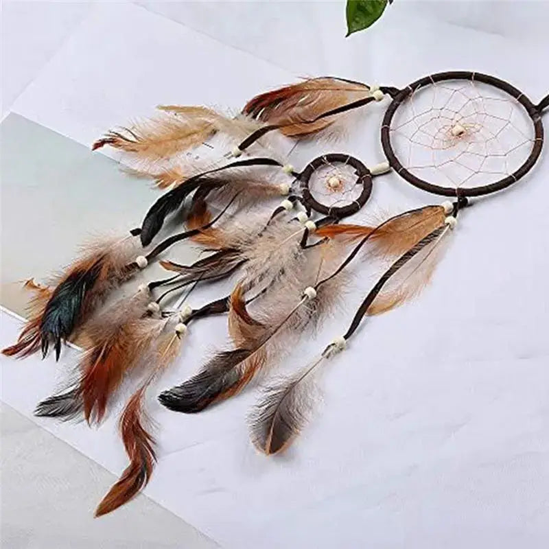 Hot Trend-Dream Catcher Brown Decorative Dream Catcher Living Room Dream Catcher For Wall Hanging, Decoration, Festival, Gift Ea