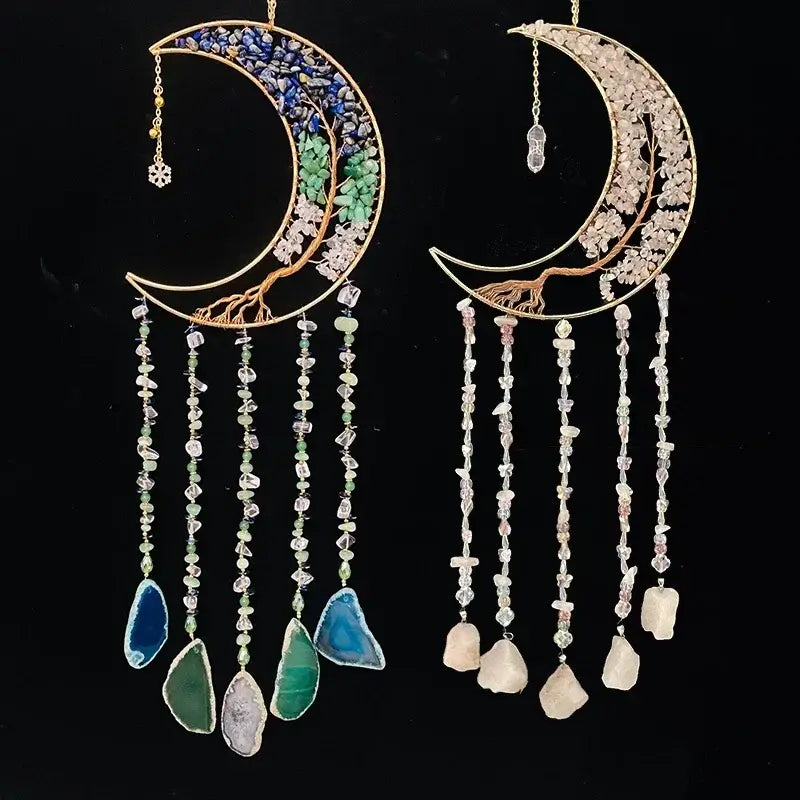 natural agate chakra dream catcher