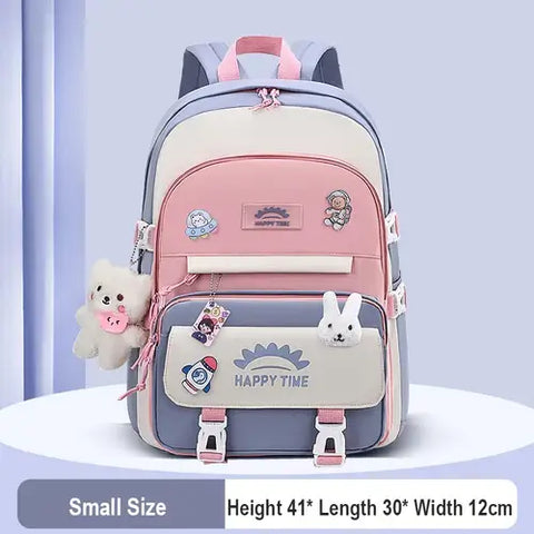 Large Capacity Cute Women Multi-Pocket Nylon Backpack Ins Junior High.