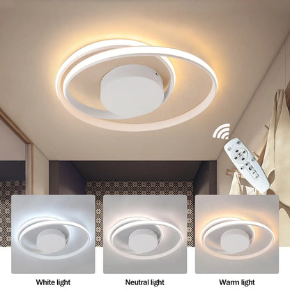 GreeLustr Dimmable LED Flush Mount Chandelier, Gold, White or Black