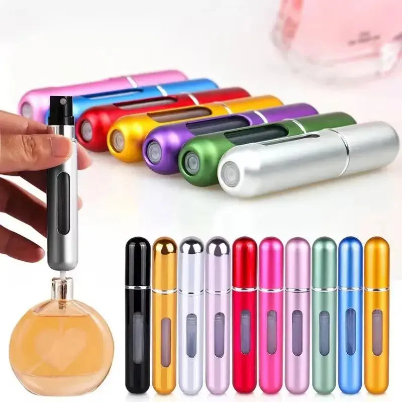 1/5Pcs 8/10ml Portable Mini Refillable Perfume Bottle With Spray Scent Pump Empty Cosmetic Containers Atomizer Bottle For Travel