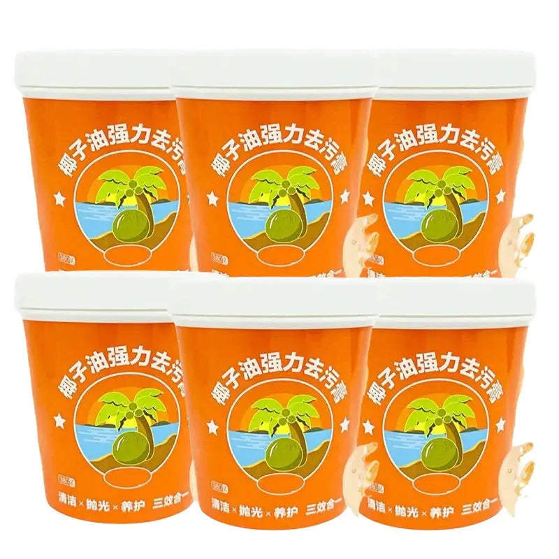 All Purpose Cleaner Paste Pot Bottom Cookware Cleaner Household Coconut Oil Cleaning Cream Remove Stain for Kitchen Bathroom