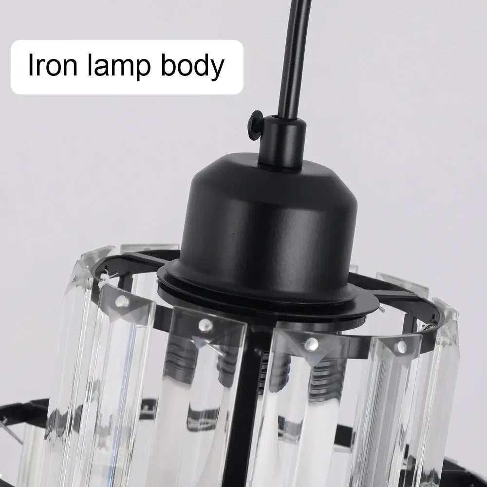 VETRULUS Crystal Pendant Light, Black or Gold