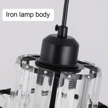 VETRULUS Crystal Pendant Light, Black or Gold