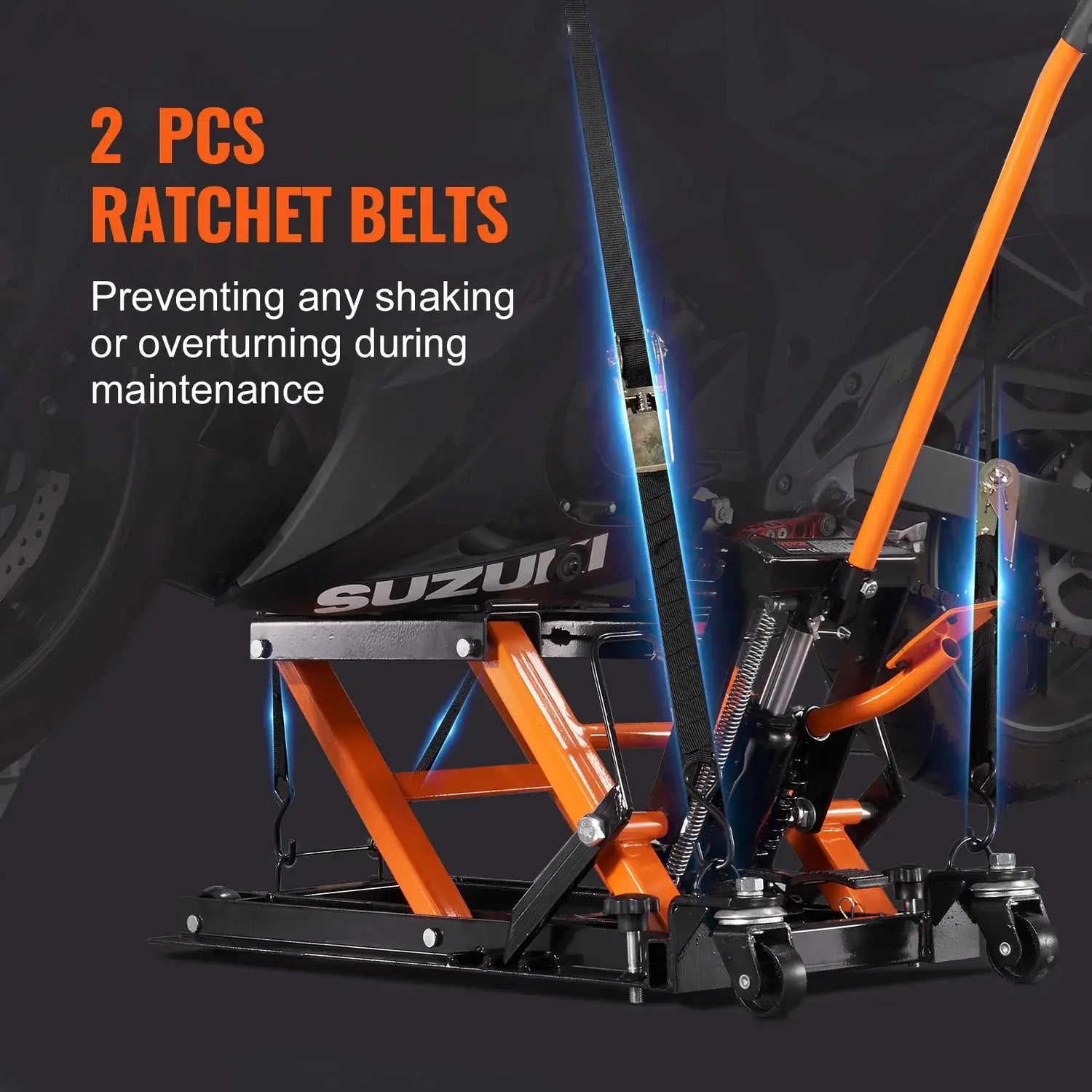 SucceBuy Steel Hydraulic Motorcycle Jack Stand 1500LBS ATV Scissor Lift Jack 4.7&quot;-15&quot; Scissor Lift Jack Stand for Motorcycle ATV