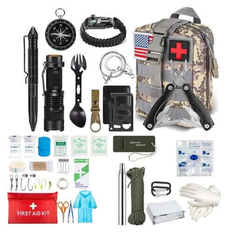 Camping Gear First Aid Kit Professional Survival Kit Gear Hunting.