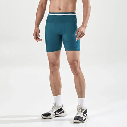 QUESHARK Quick-Dry Marathon Running Shorts – Men &amp; Women | Compression Tights, Built-In Waist Pack | Gym, Yoga &amp; Fitness