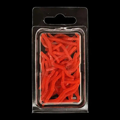 Red Worm Soft Fishing Lures, 3.5–10 cm Options