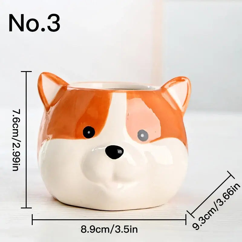 cute puppy succulent planter