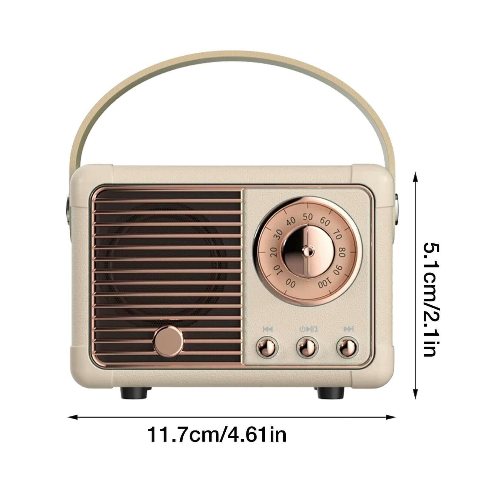 Bluetooth Compact Retro Speakers with Radio.