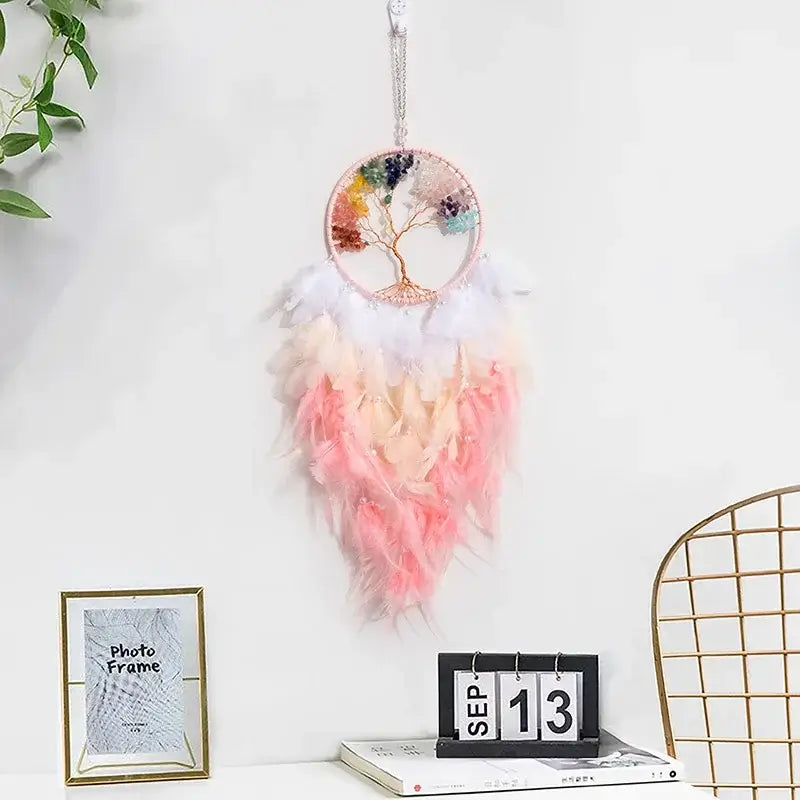 colorful crystal dream catchers