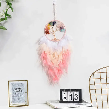 colorful crystal dream catchers