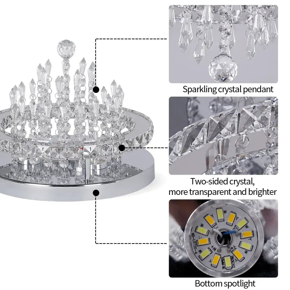 VETRULUS Raindrop Crystal LED Chandelier, Selectable Sizes