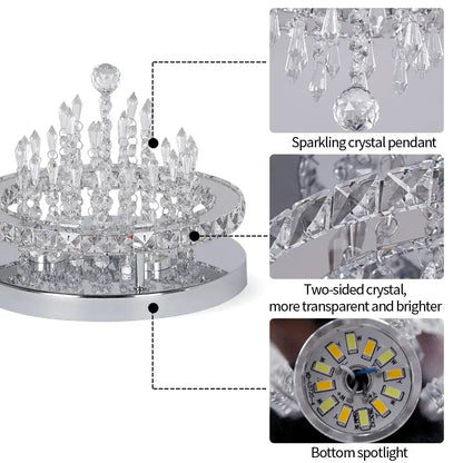 VETRULUS Raindrop Crystal LED Chandelier, Selectable Sizes