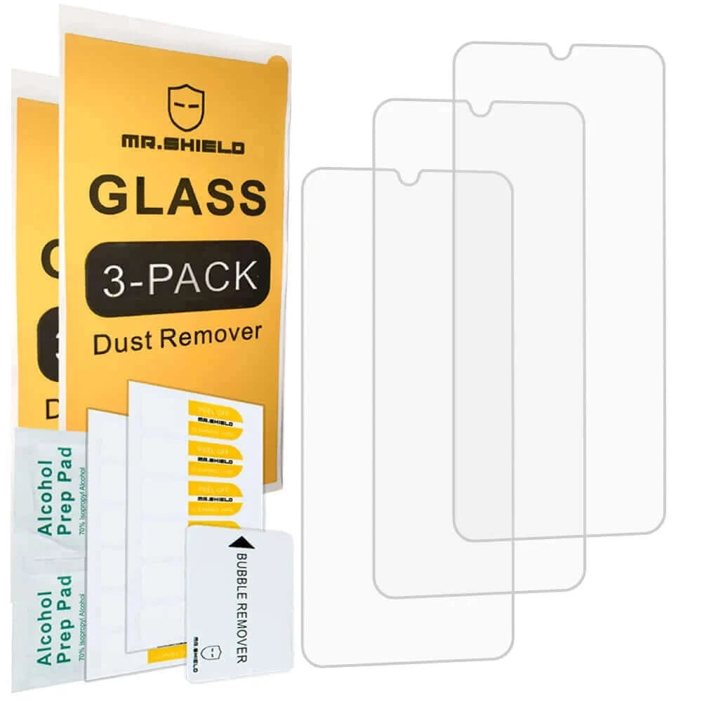 Mr.Shield [3-PACK] Designed For Samsung Galaxy A70 [Tempered Glass].