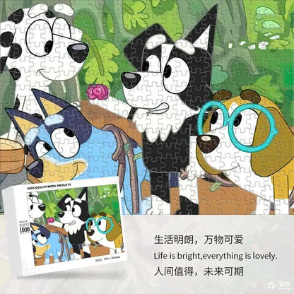Bluey Cartoon Anime Puzzle Collection 70-1000 Pieces Educational &amp; Fun Holiday Gift Suitable for Adults &amp; Children Boxed Puzzle